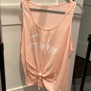 Active wear tank with front tie-FEARLESS